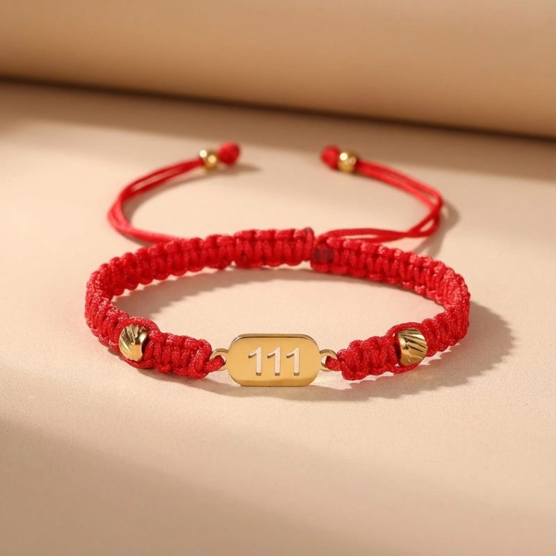 111 Divine Luck Angel Number Bracelet - Professional Photo