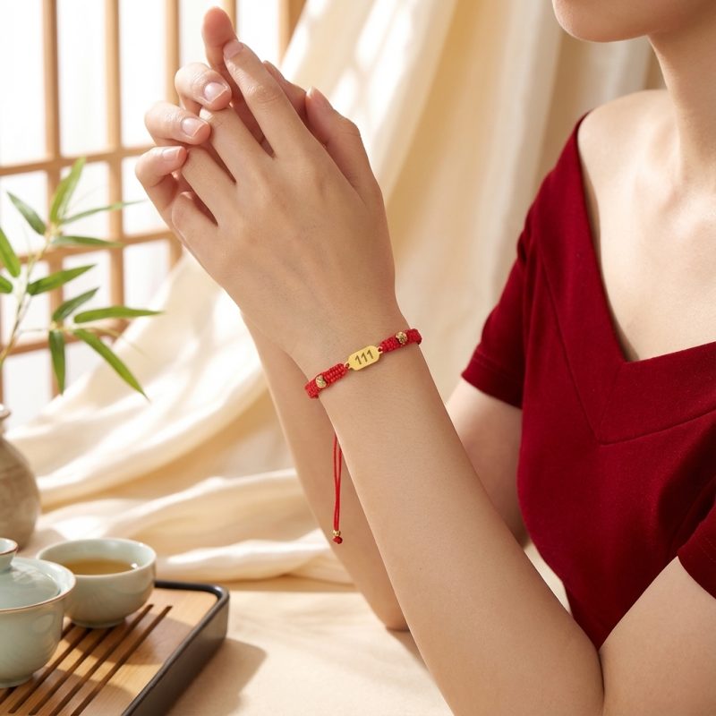 111 Divine Luck Angel Number Bracelet - Professional Photo