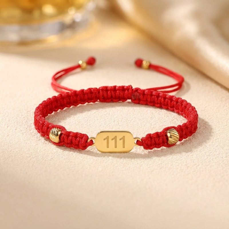 111 Divine Luck Angel Number Bracelet - Professional Photo