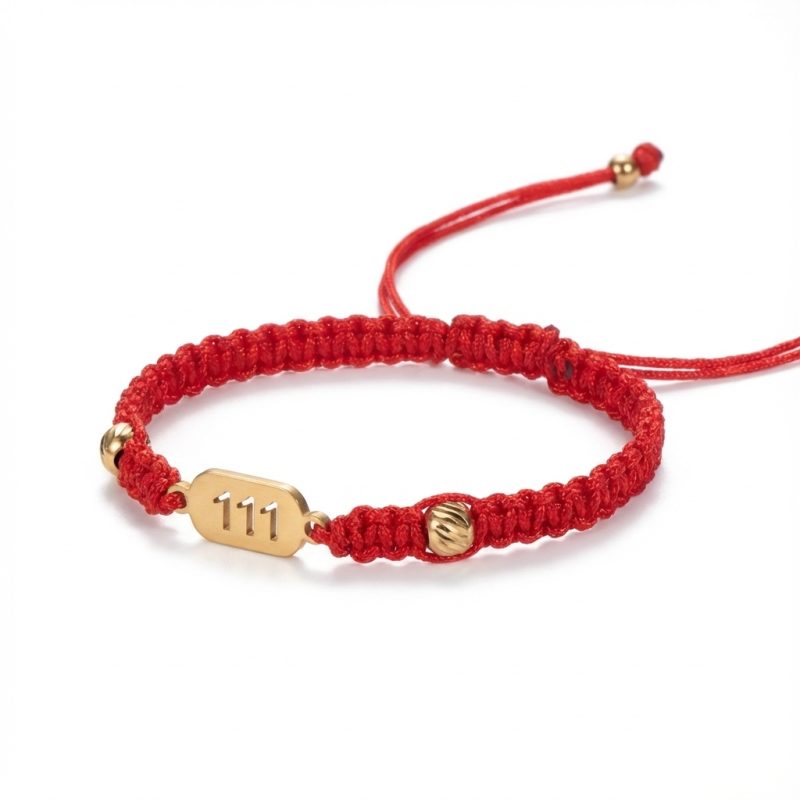 111 Divine Luck Angel Number Bracelet - Professional Photo