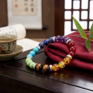 7 Chakra Stones Bracelet - Professional Photo