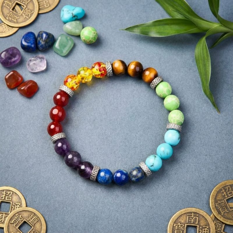 7 Chakra Stones Bracelet - Professional Photo