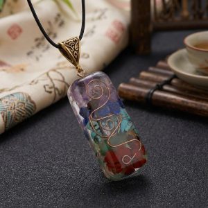 7 Chakra Orgone Necklace - Energy Healing & EMF Protection - Professional Photo