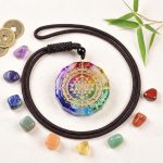 Chakra Orgonite Necklace - Balances Orgone Energy & EMF Protection - Professional Photo