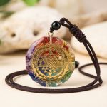 Chakra Orgonite Necklace - Balances Orgone Energy & EMF Protection - Professional Photo