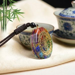Chakra Orgonite Necklace - Balances Orgone Energy & EMF Protection - Professional Photo