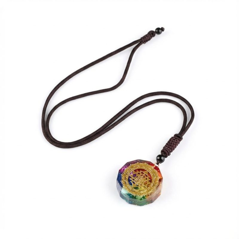 Chakra Orgonite Necklace - Balances Orgone Energy & EMF Protection - Professional Photo