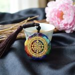 Chakra Orgonite Necklace - Balances Orgone Energy & EMF Protection - Professional Photo