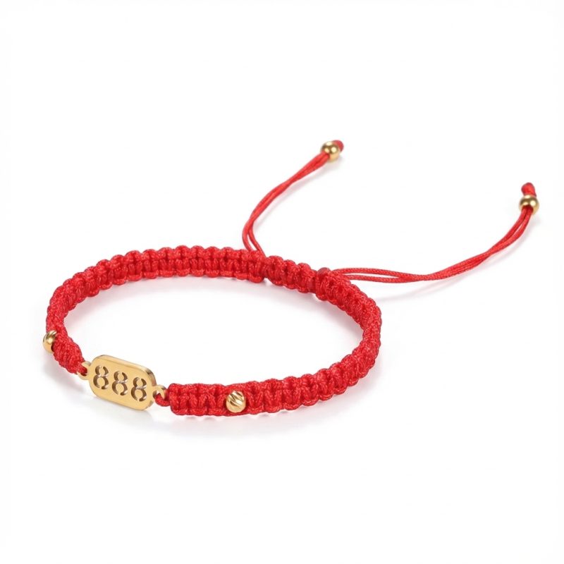 888 Wealth Luck Angel Number Bracelet - Professional Photo