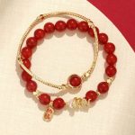 Red Agate Fu Bracelet Set - Professional Photo