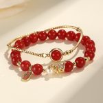 Red Agate Fu Bracelet Set - Professional Photo