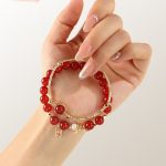 Red Agate Fu Bracelet Set - Professional Photo