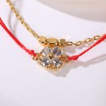 Red String Lucky Clover Bracelet - Professional Photo