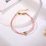 Red String Lucky Clover Bracelet - Professional Photo