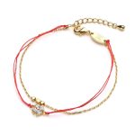 Red String Lucky Clover Bracelet - Professional Photo