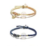 White Agate Fu Couple Bracelets - Give the Gift of Luck - Professional Photo