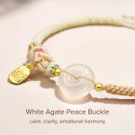 White Agate Fu Couple Bracelets - Give the Gift of Luck - Professional Photo