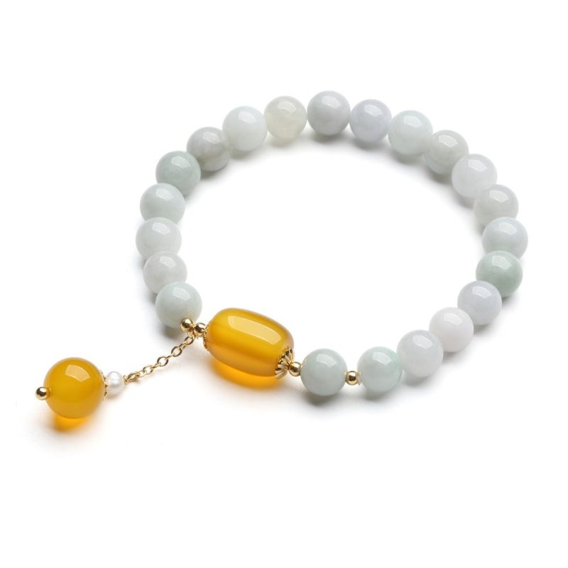 White Jade Longevity Bracelet - Professional Photo