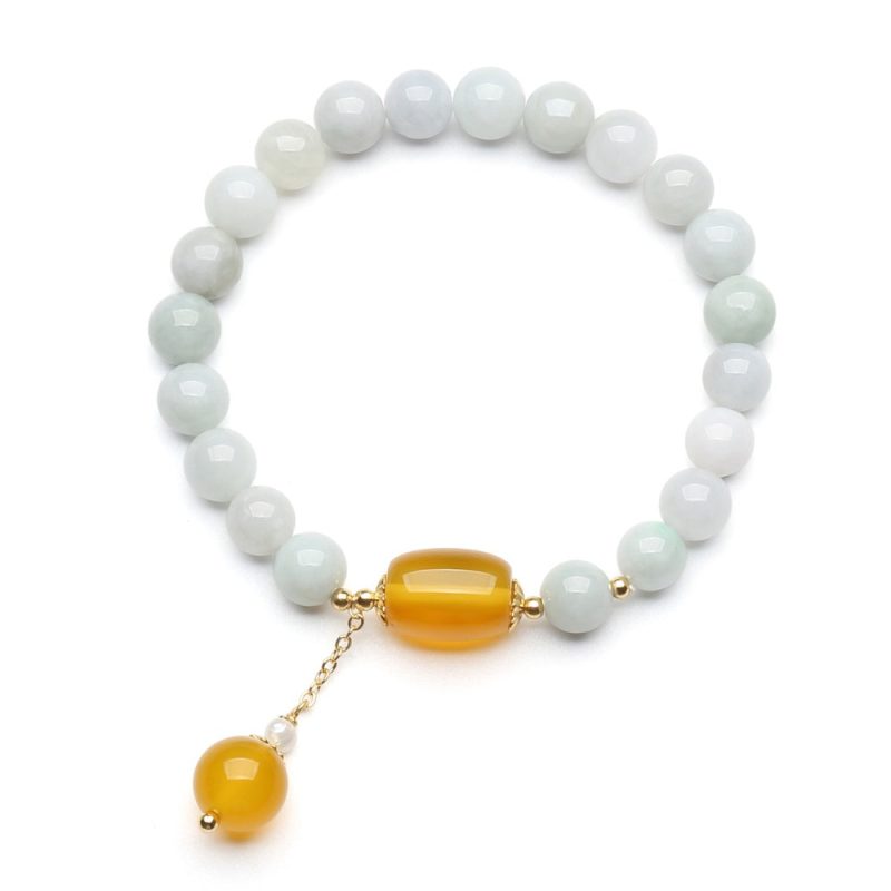 White Jade Longevity Bracelet - Professional Photo