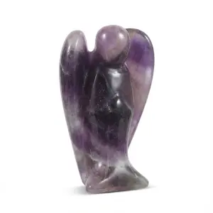 Amethyst Guardian Angel Statue - Crystal Angel Ornament - Professional Photo