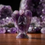 Amethyst Guardian Angel Statue - Crystal Angel Ornament - Professional Photo