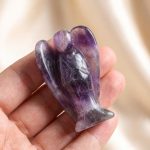 Amethyst Guardian Angel Statue - Crystal Angel Ornament - Professional Photo