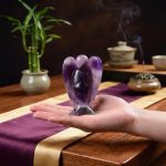 Amethyst Guardian Angel Statue - Crystal Angel Ornament - Professional Photo