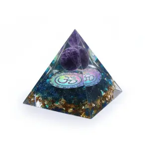 Amethyst Orgonite Pyramid - Orgone Energy Generator - Professional Photo