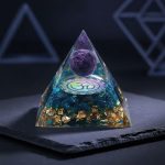 Amethyst Orgonite Pyramid - Orgone Energy Generator - Professional Photo