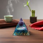 Amethyst Orgonite Pyramid - Orgone Energy Generator - Professional Photo