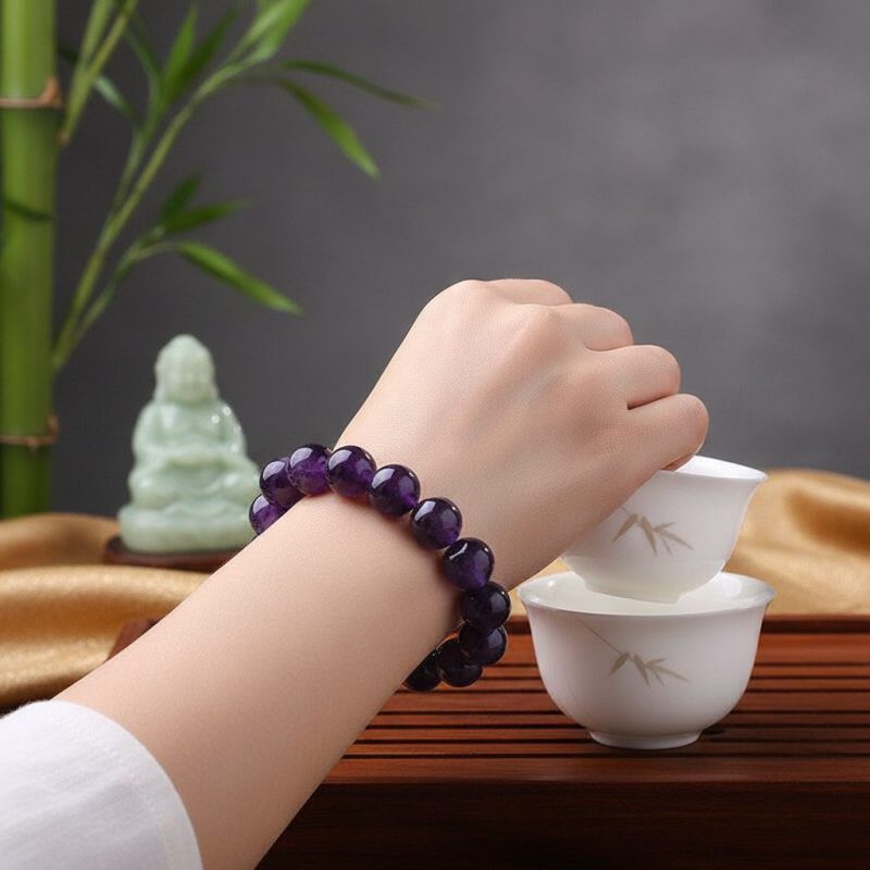Amethyst Purifying Bracelet - For Peace & Clarity - Professional Photo