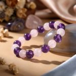 Gratitude Bracelet – Amethyst, Rose Quartz - Professional Photo