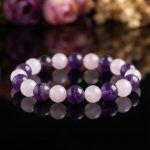 Gratitude Bracelet – Amethyst, Rose Quartz - Professional Photo