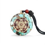 Archangel Metatron Orgonite Pendant - Turquoise Necklace - Professional Photo