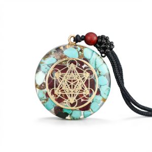 Archangel Metatron Orgonite Pendant - Turquoise Necklace - Professional Photo