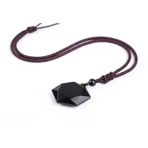 Black Obsidian Talisman - Necklace for Protection - Professional Photo