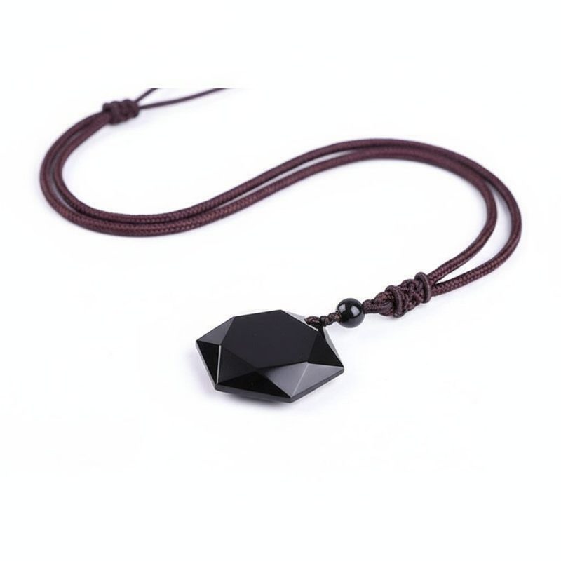 Black Obsidian Talisman - Necklace for Protection - Professional Photo