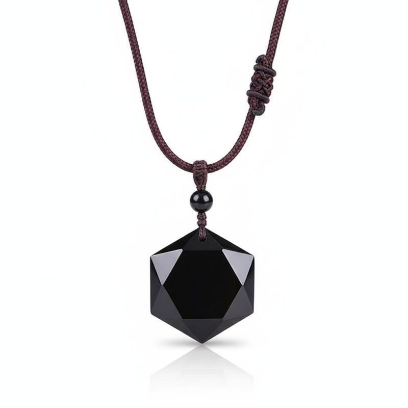 Black Obsidian Talisman - Necklace for Protection - Professional Photo