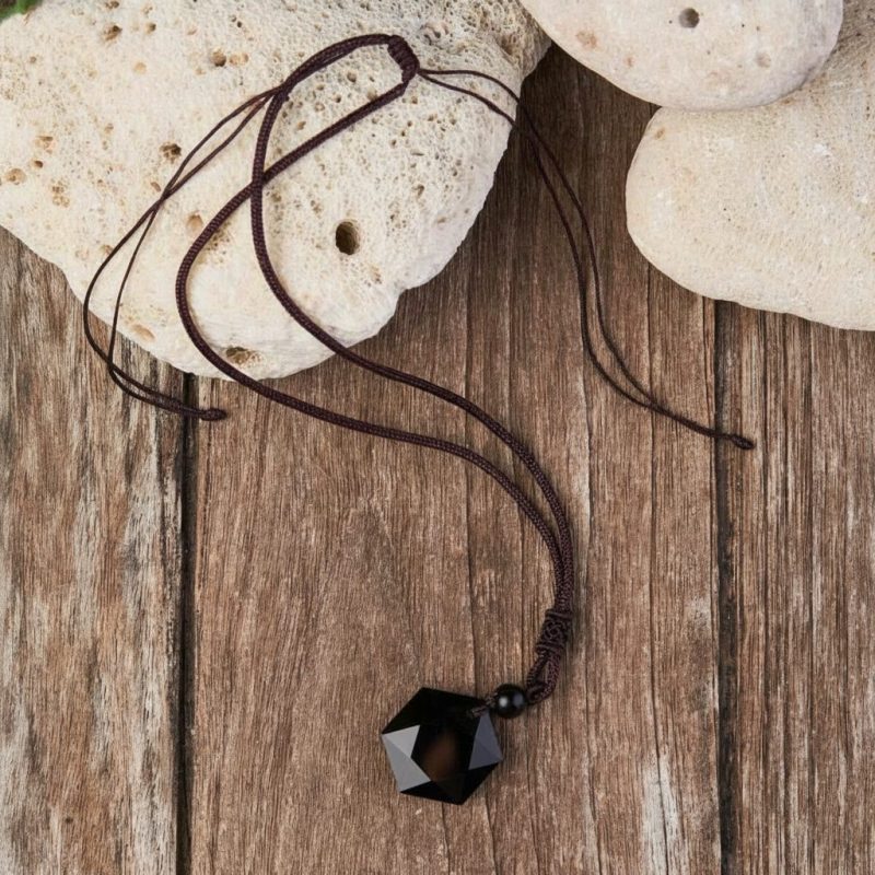 Black Obsidian Talisman - Necklace for Protection - Professional Photo