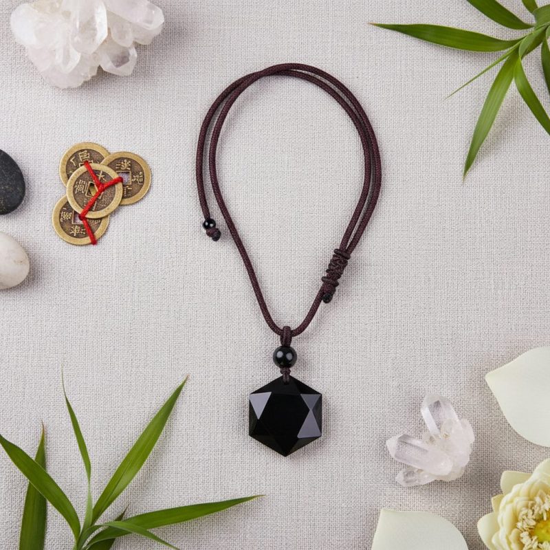 Black Obsidian Talisman - Necklace for Protection - Professional Photo