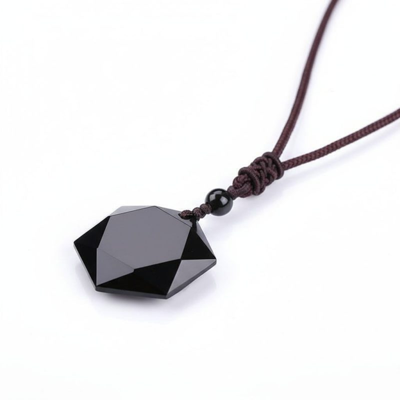 Black Obsidian Talisman - Necklace for Protection - Professional Photo