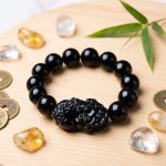 Black Obsidian Pixiu Bracelet - Wealth Protection - Professional Photo