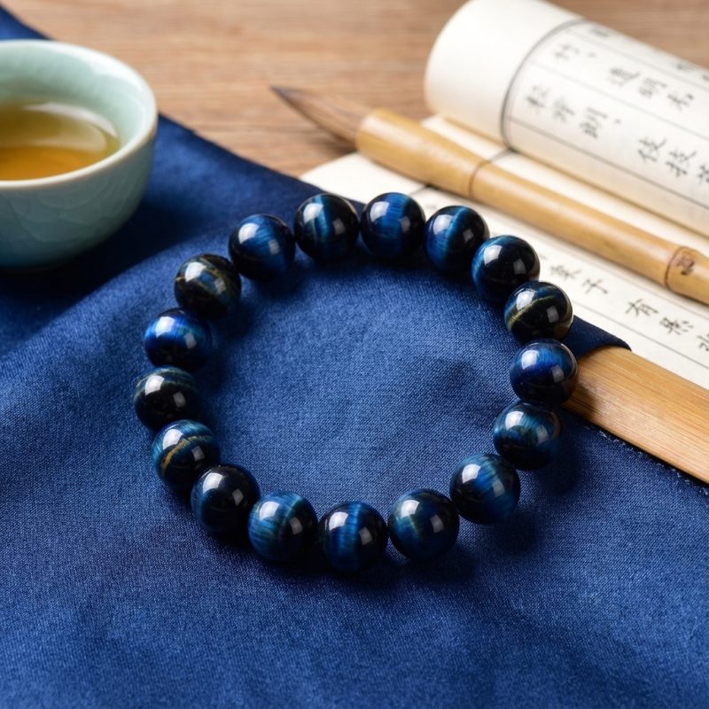 Blue Tiger’s Eye Bracelet - Confidence & Creativity - Professional Photo