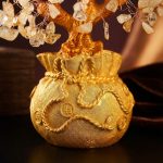 Citrine Money Tree for Prosperity - Feng Shui Gemstone Ornament - Professional Photo