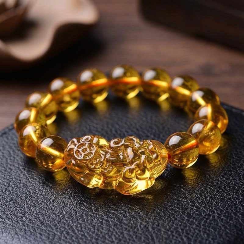 Citrine Pixiu Bracelet - Attract Wealth - Professional Photo