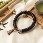 Coconut Shell Beads Bracelet with Engraved Mantra - Professional Photo
