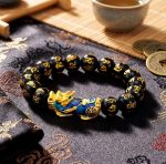 Color-Changing Pixiu Obsidian Wealth Bracelet - Professional Photo