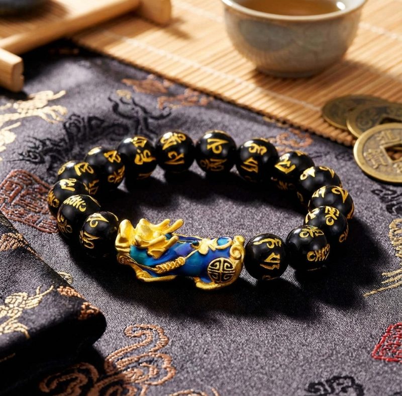 Color-Changing Pixiu Obsidian Wealth Bracelet - Professional Photo