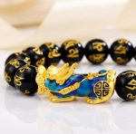 Color-Changing Pixiu Obsidian Wealth Bracelet - Professional Photo