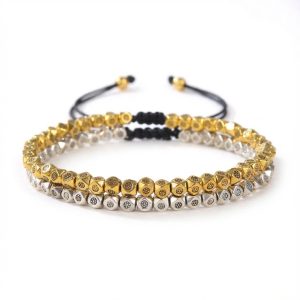 Copper Beads Harmony & Healing Bracelet - Silver, Gold Colors - Professional Photo